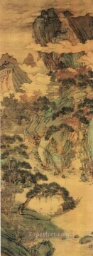Chino Painting - shen zhou paisaje desconocido chino tradicional